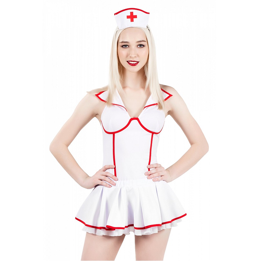 НАDО-Верхняя часть костюма Медсестра корсет и головной убор 40 р - купить в НАДО маркет